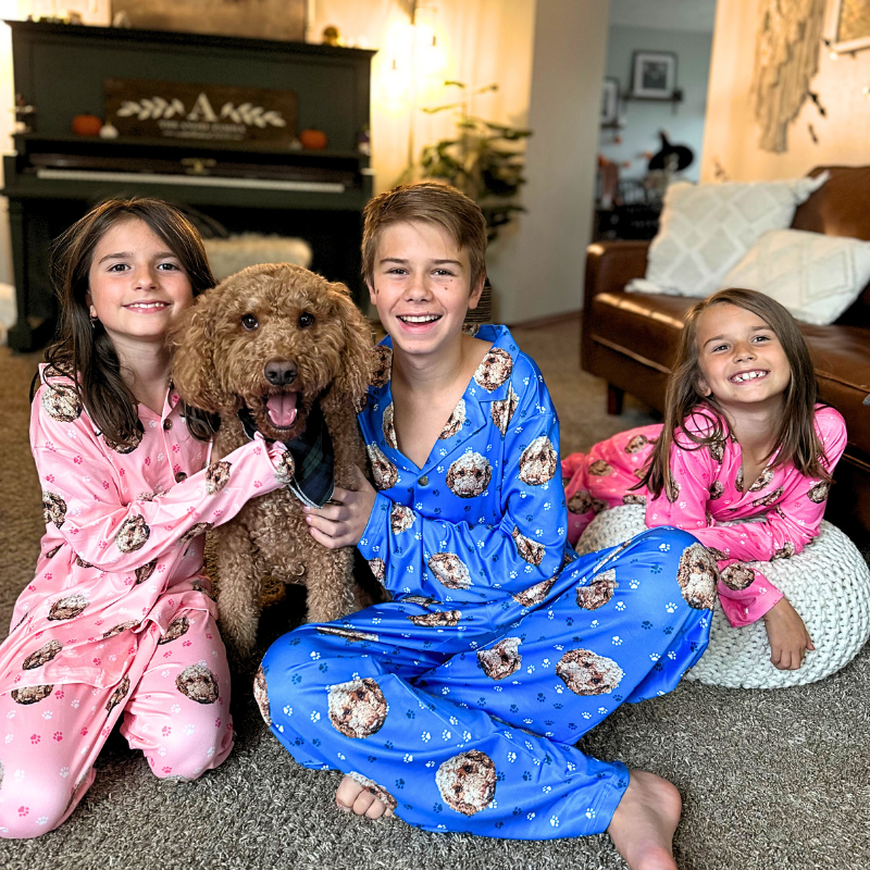Kids Custom Pet Face Pajamas PetFacePajamas