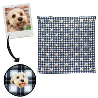 Custom pet face blanket with personalized dog photo