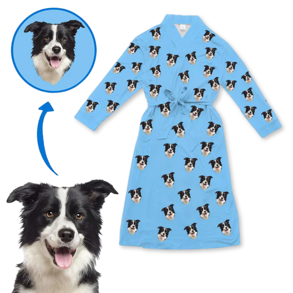 Custom pet face robe with personalized dog photo