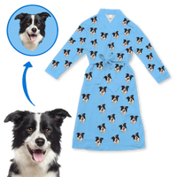 Custom pet face robe with personalized dog photo