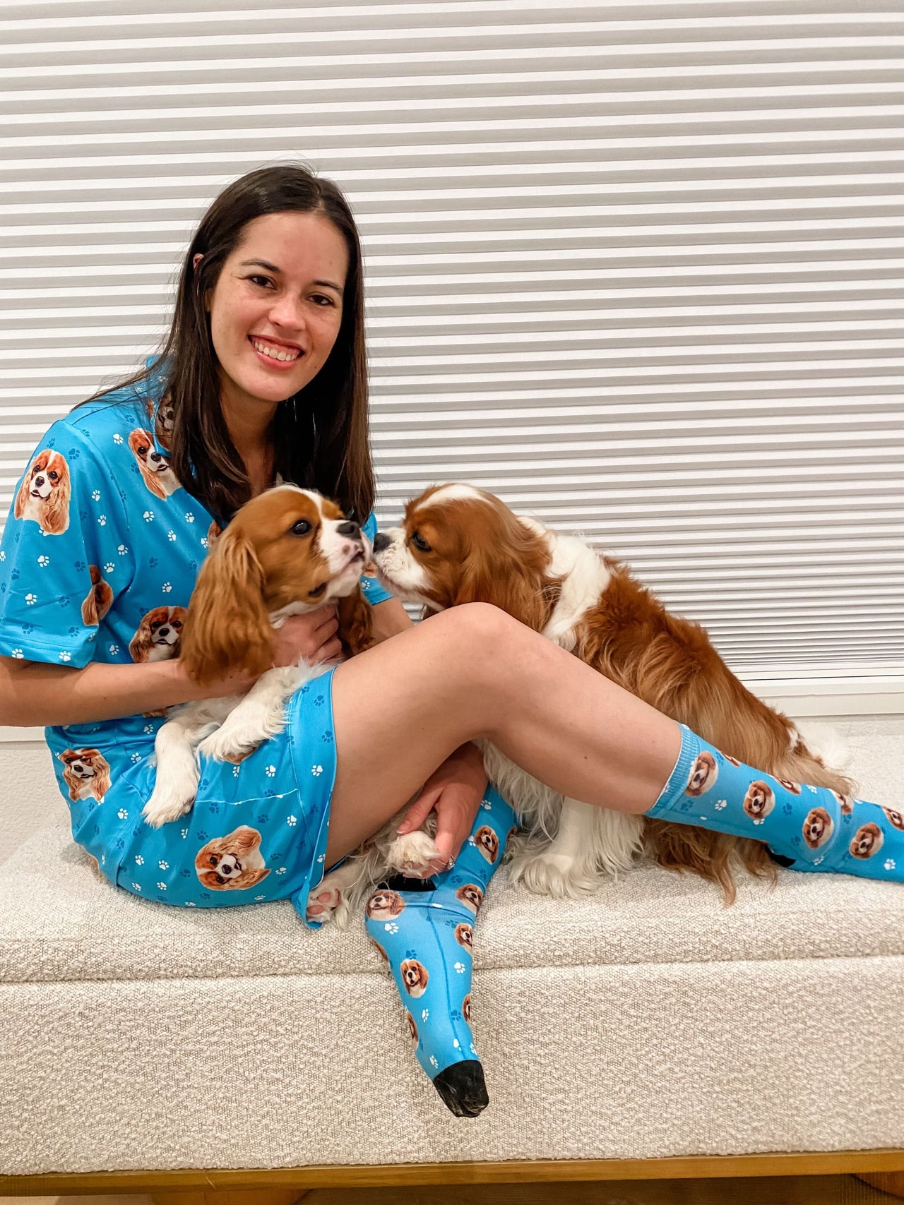 Custom pet socks with personalized pet face design