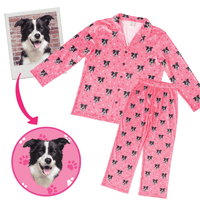 Personalized pet pajamas for kids with custom dog face