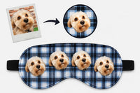 Pet photo transformed into a personalized sleep mask design