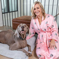 Personalized pet sleepwear robe with dog