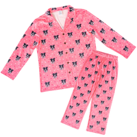 Pet photo pajamas for kids with personalized long sleeve top